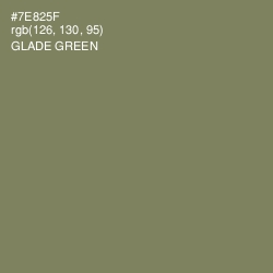#7E825F - Glade Green Color Image